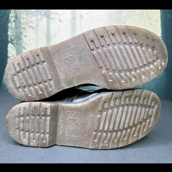 Dr. Martens 20 Eye Boots MADE IN ENGLAND Plum Tall Docs US 8 UK 6 RARE Vintage - Picture 8 of 12